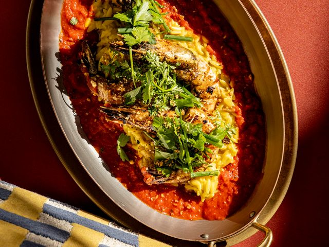 Auteuil Brasserie Risotto d’orzo aux gambas